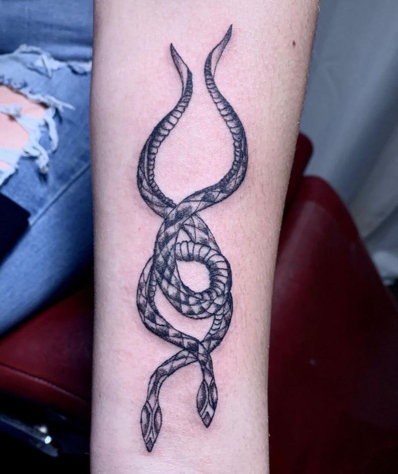 30 Cool Two Snakes Tattoos You Will Love