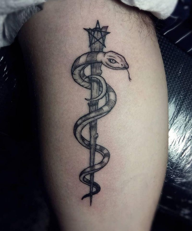 30 Unique Asclepius Tattoos You Must See