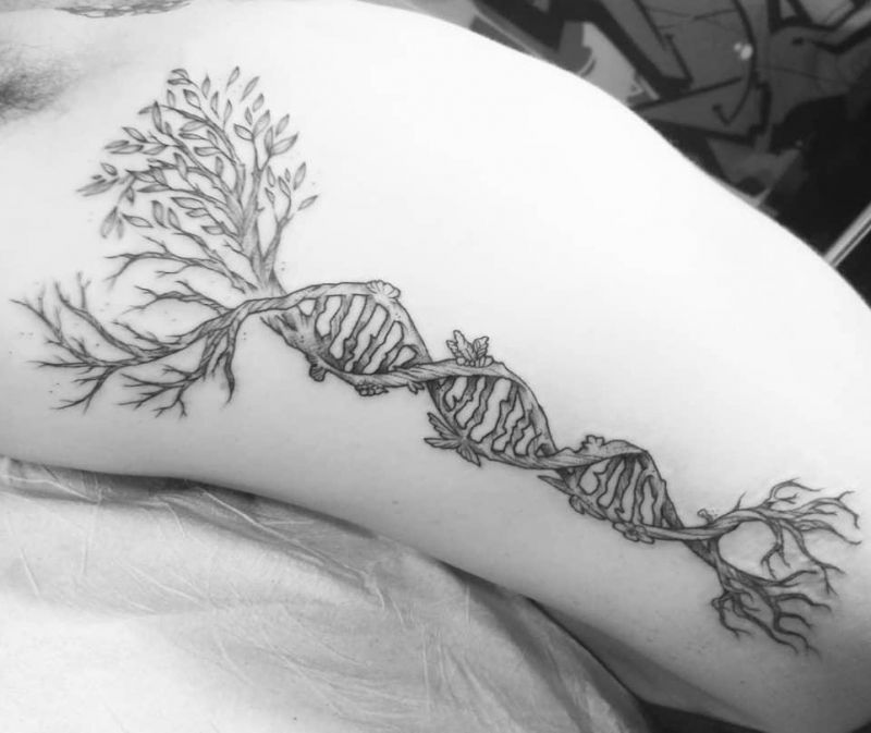 30 Unique DNA Tree Tattoos You Can Copy