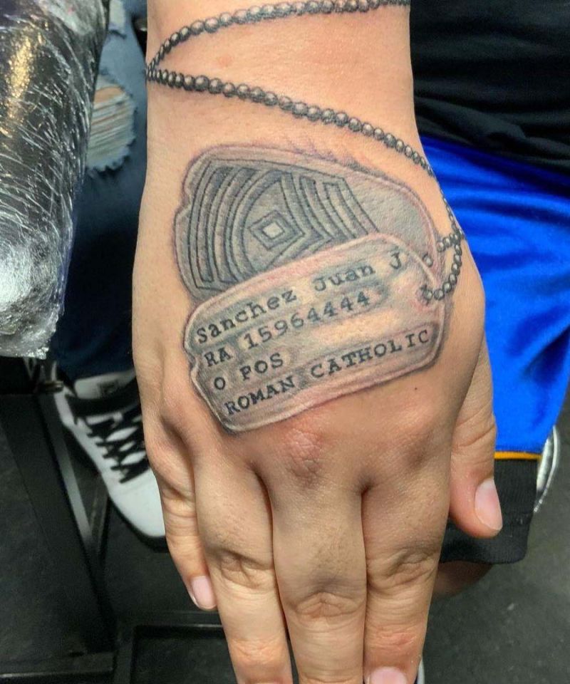 30 Unique Dog Tag Tattoos You Can Copy