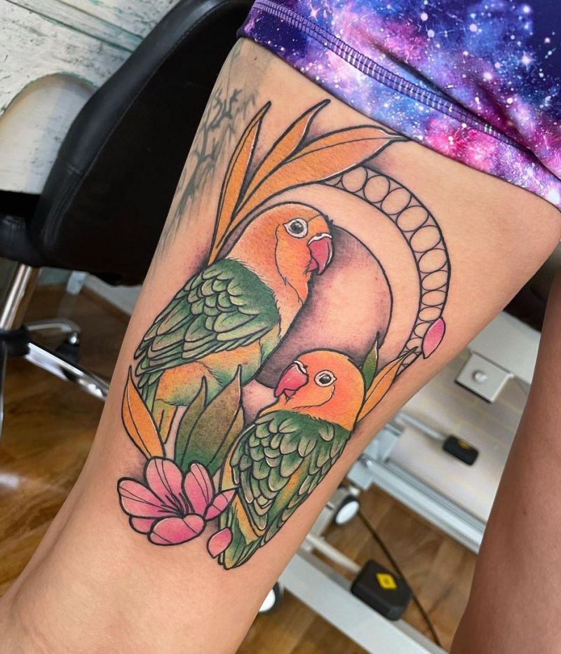 30 Pretty Lovebird Tattoos You Must Love