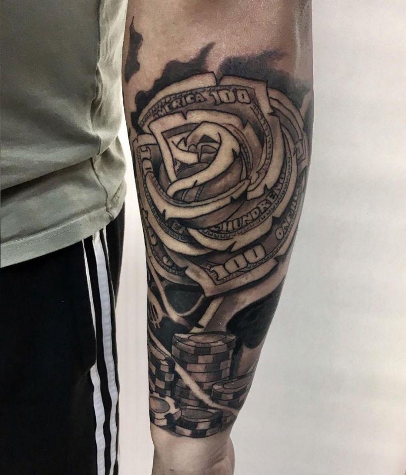 30 Unique Money Rose Tattoos You Must Try