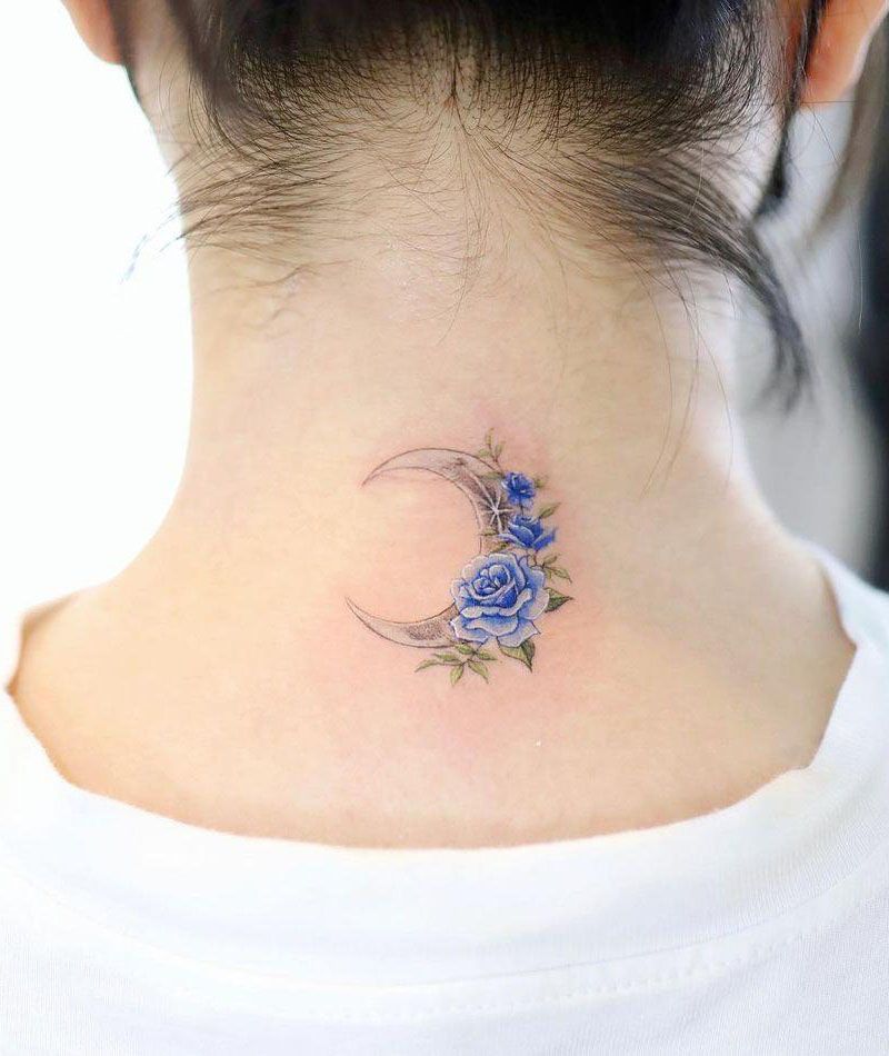 30 Pretty Moon Flower Tattoos You Will Love