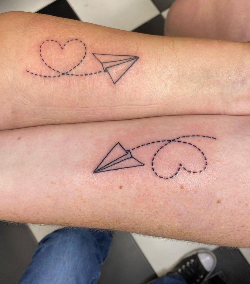 30 Unique Paper Plane Tattoos You Can Copy