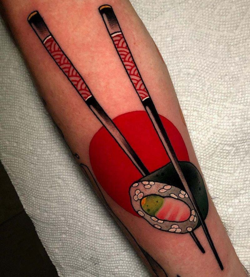 30 Unique Chopstick Tattoos You Must See