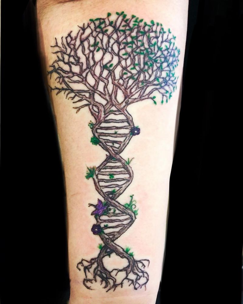 30 Unique DNA Tree Tattoos You Can Copy