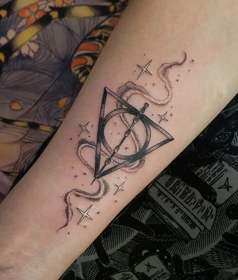 30 Unique Deathly Hallows Tattoos for Your Inspiration