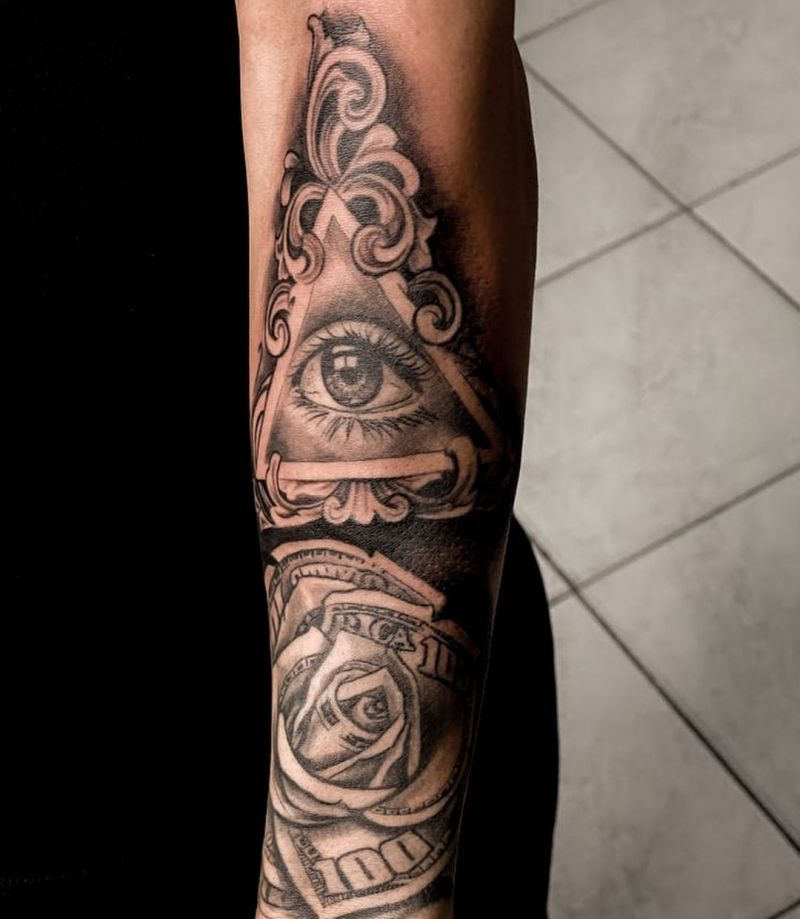 30 Unique Money Rose Tattoos You Must Try