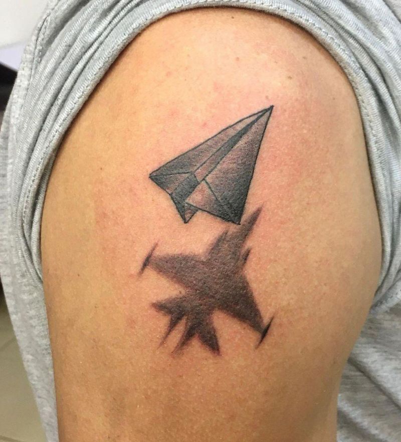 30 Unique Paper Plane Tattoos You Can Copy