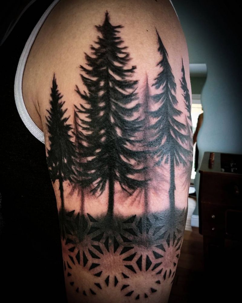 30 Pretty Treeline Tattoos to Inspire You