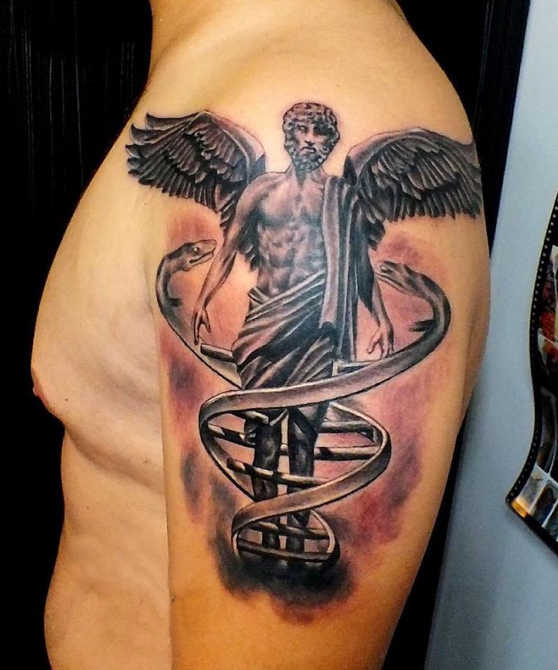 30 Unique Asclepius Tattoos You Must See