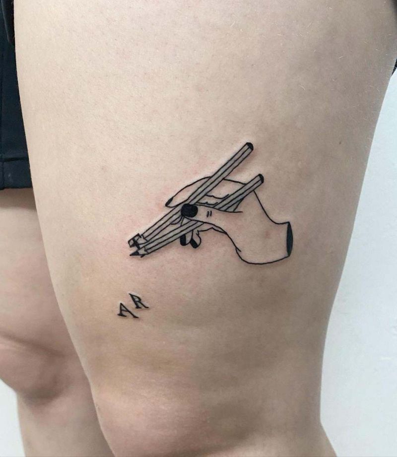 30 Unique Chopstick Tattoos You Must See