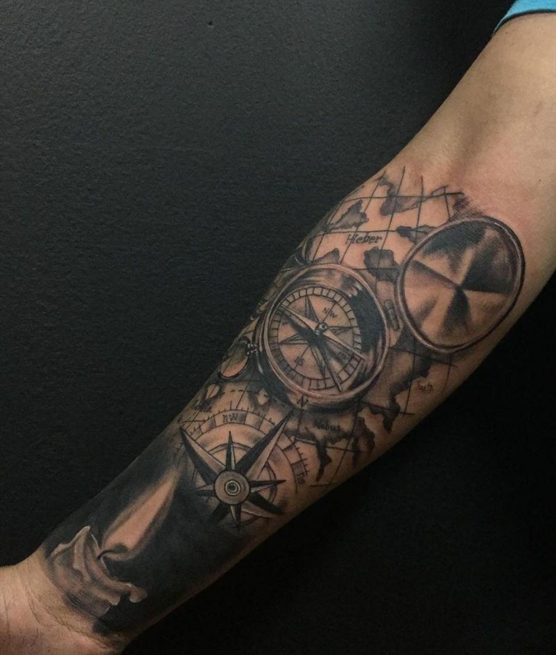 30 Unique Compass Tattoos You Must Try