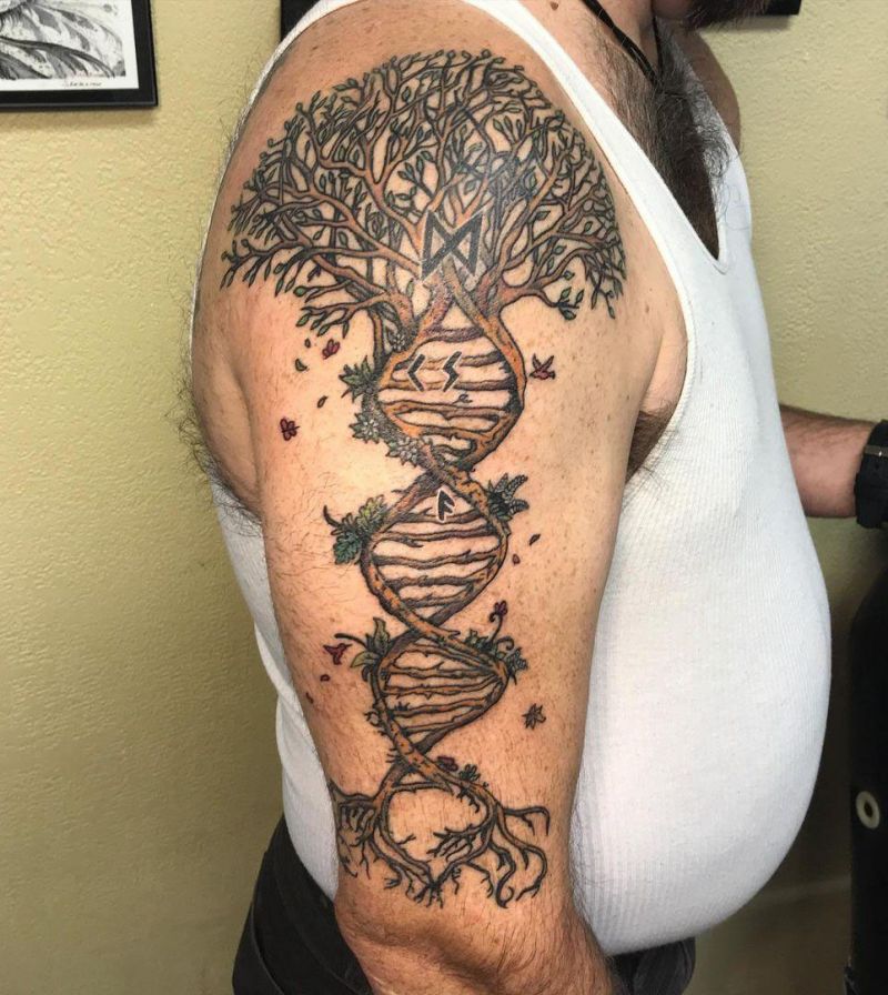 30 Unique DNA Tree Tattoos You Can Copy