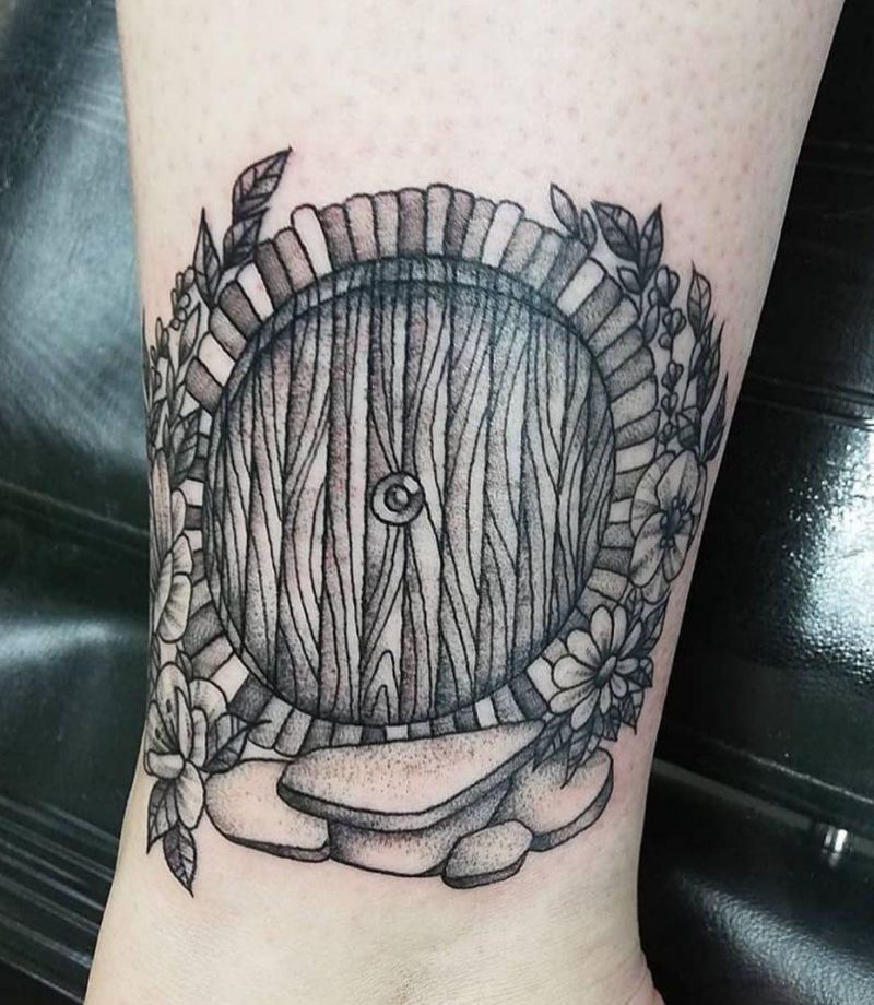 30 Unique Hobbit Door Tattoos You Can Copy