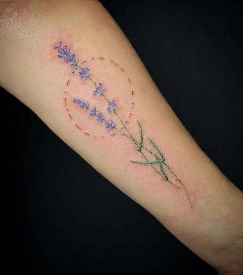 30 Elegant Lavender Tattoos You Can Copy