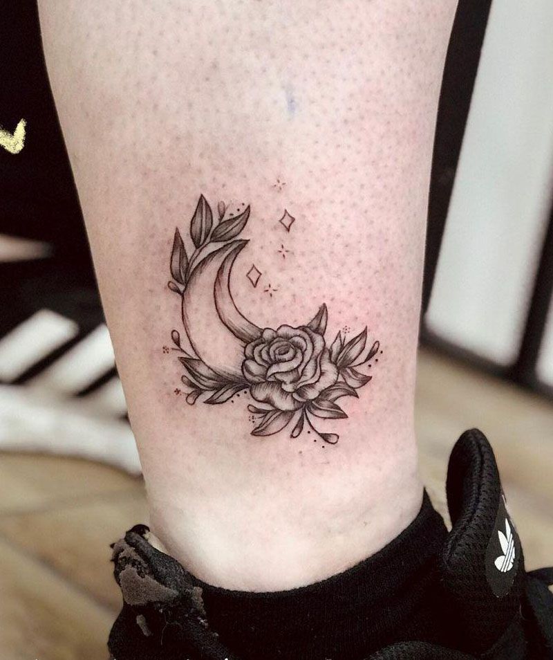 30 Pretty Moon Flower Tattoos You Will Love