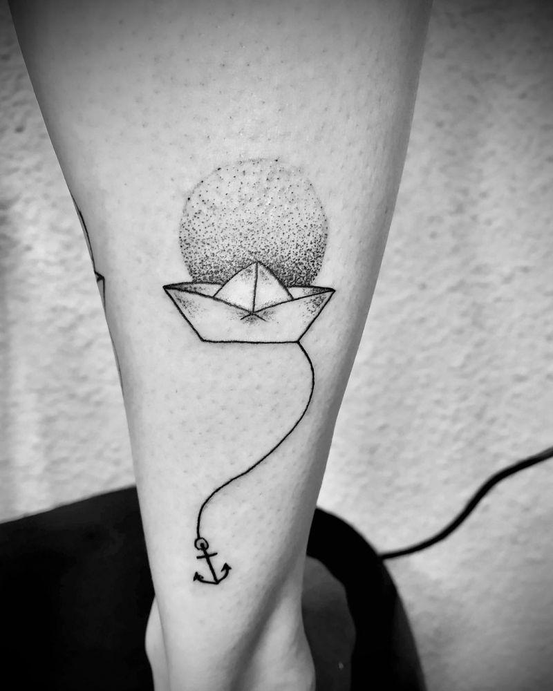 30 Unique Paper Boat Tattoos You Must Try