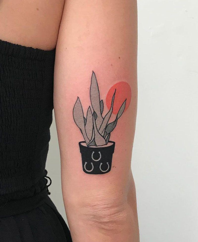 30 Unique Potted Plant Tattoos For Your Next Ink