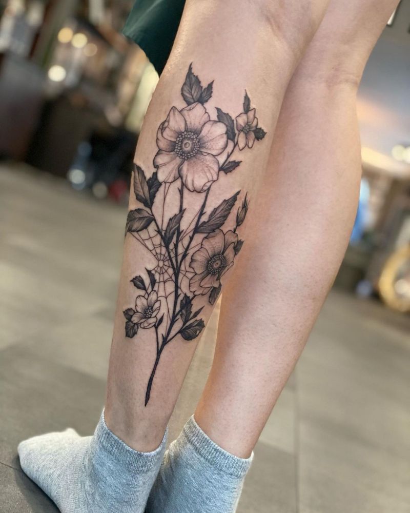 30 Unique Wild Rose Tattoos to Inspire You