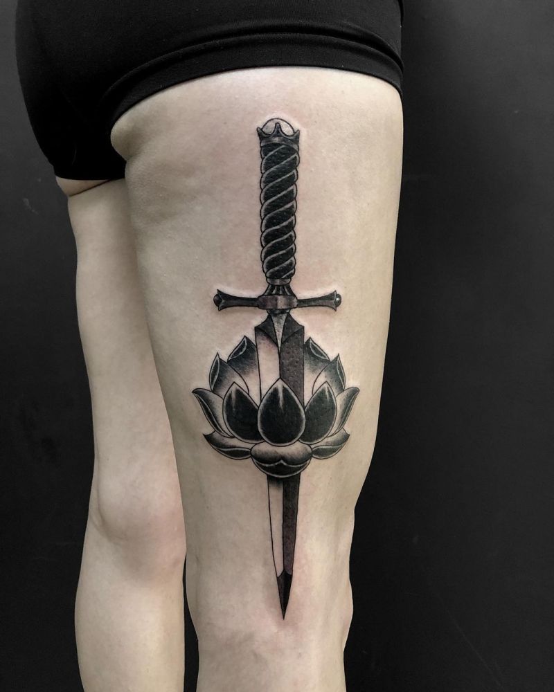 30 Unique Black Lotus Tattoos You Must Love