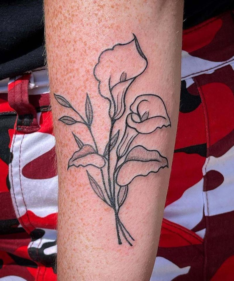 30 Pretty Calla Lily Tattoos Make You Attractive