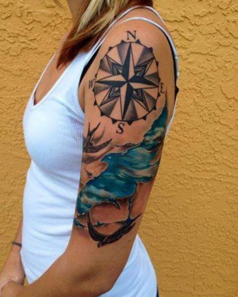 30 Unique Compass Tattoos You Must Try