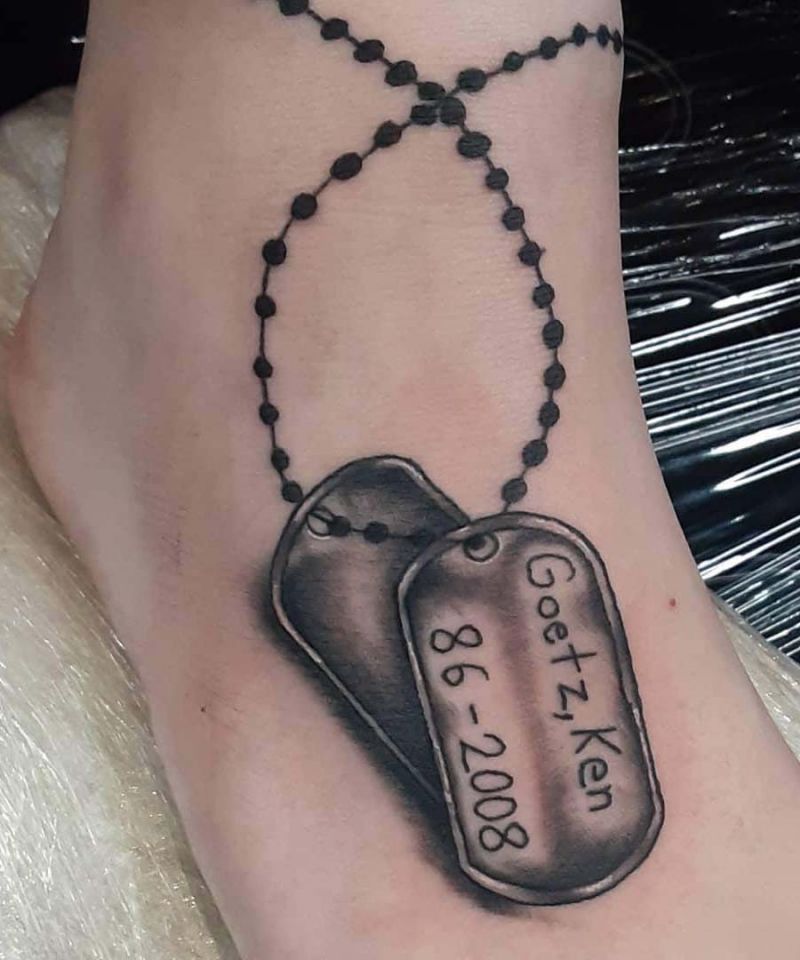 30 Unique Dog Tag Tattoos You Can Copy