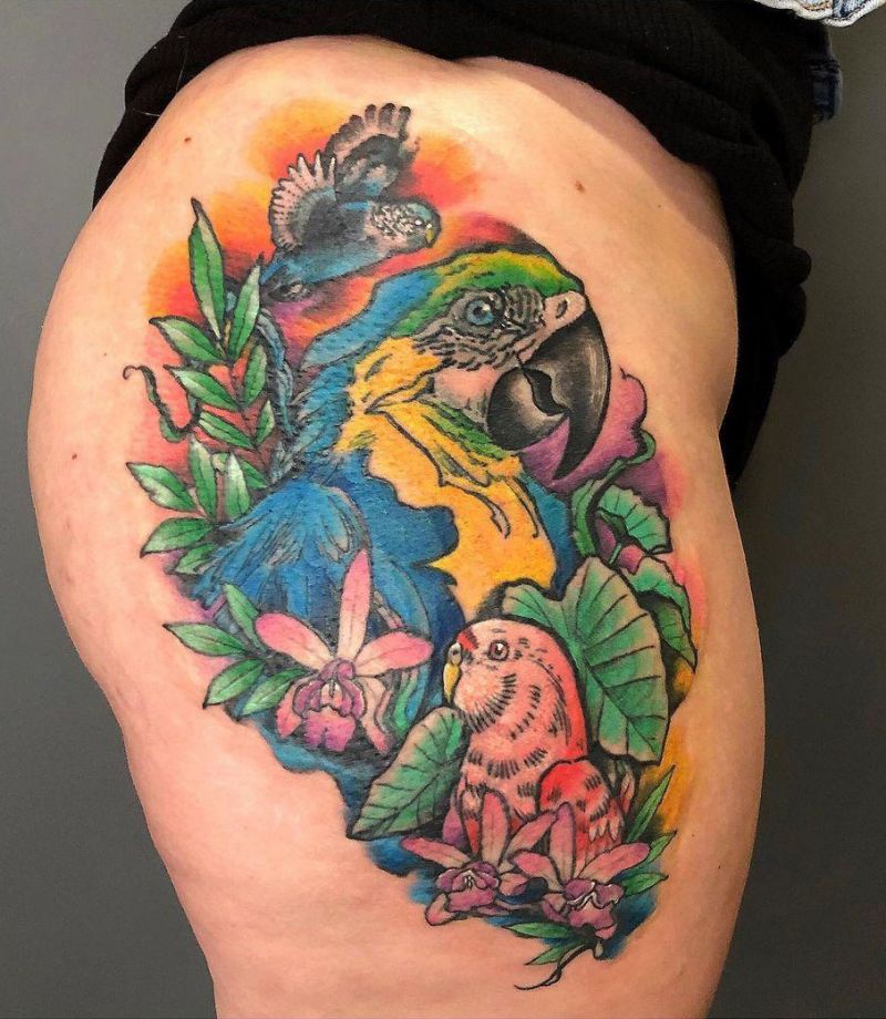 30 Pretty Lovebird Tattoos You Must Love