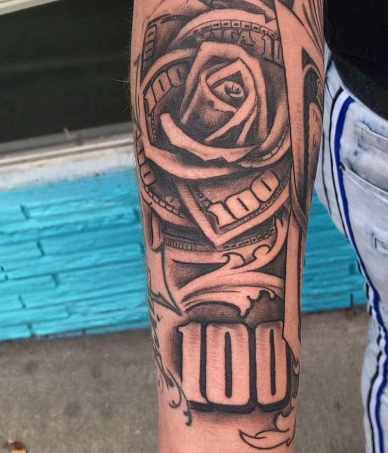 30 Unique Money Rose Tattoos You Must Try