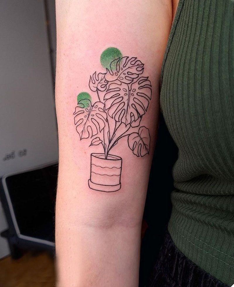 30 Unique Monstera Tattoos You Must Love