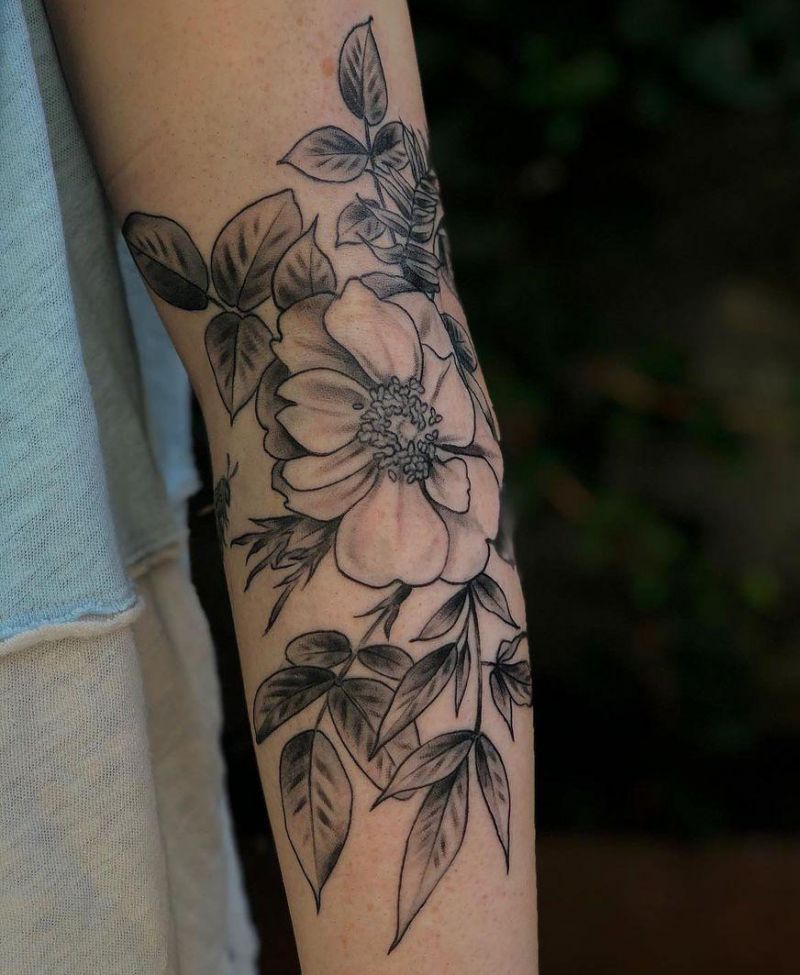 30 Unique Wild Rose Tattoos to Inspire You