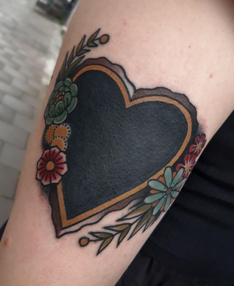 30 Unique Black Heart Tattoos You Can Copy