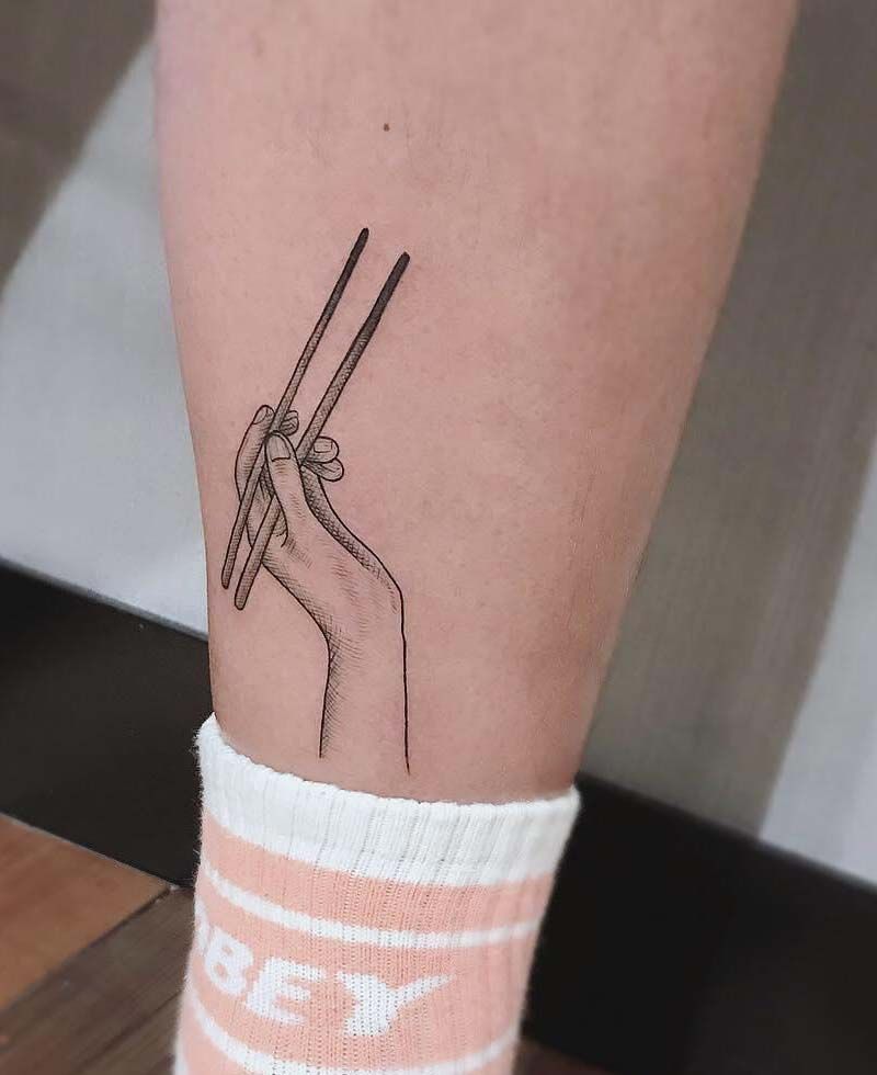 30 Unique Chopstick Tattoos You Must See