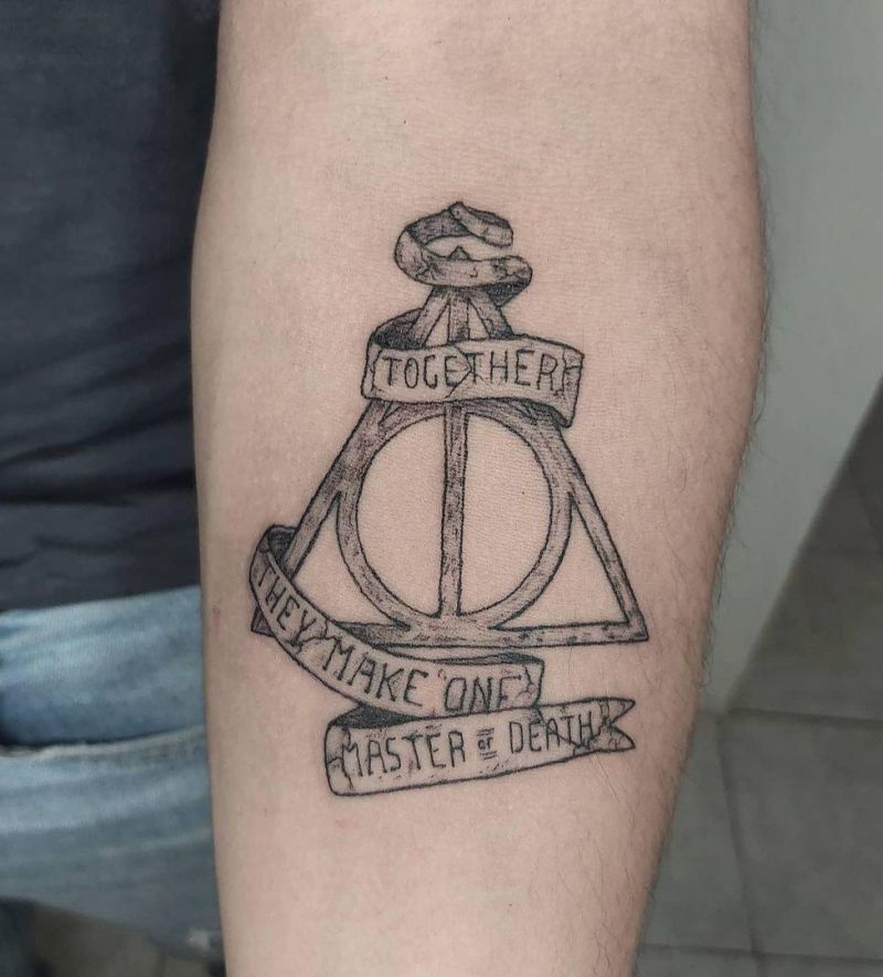 30 Unique Deathly Hallows Tattoos for Your Inspiration