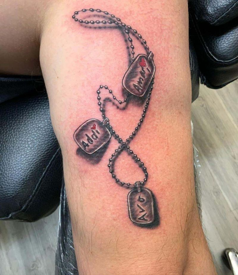 30 Unique Dog Tag Tattoos You Can Copy