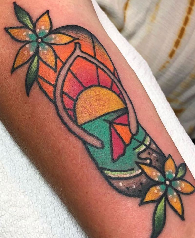 30 Unique Flip Flop Tattoos You Will Love