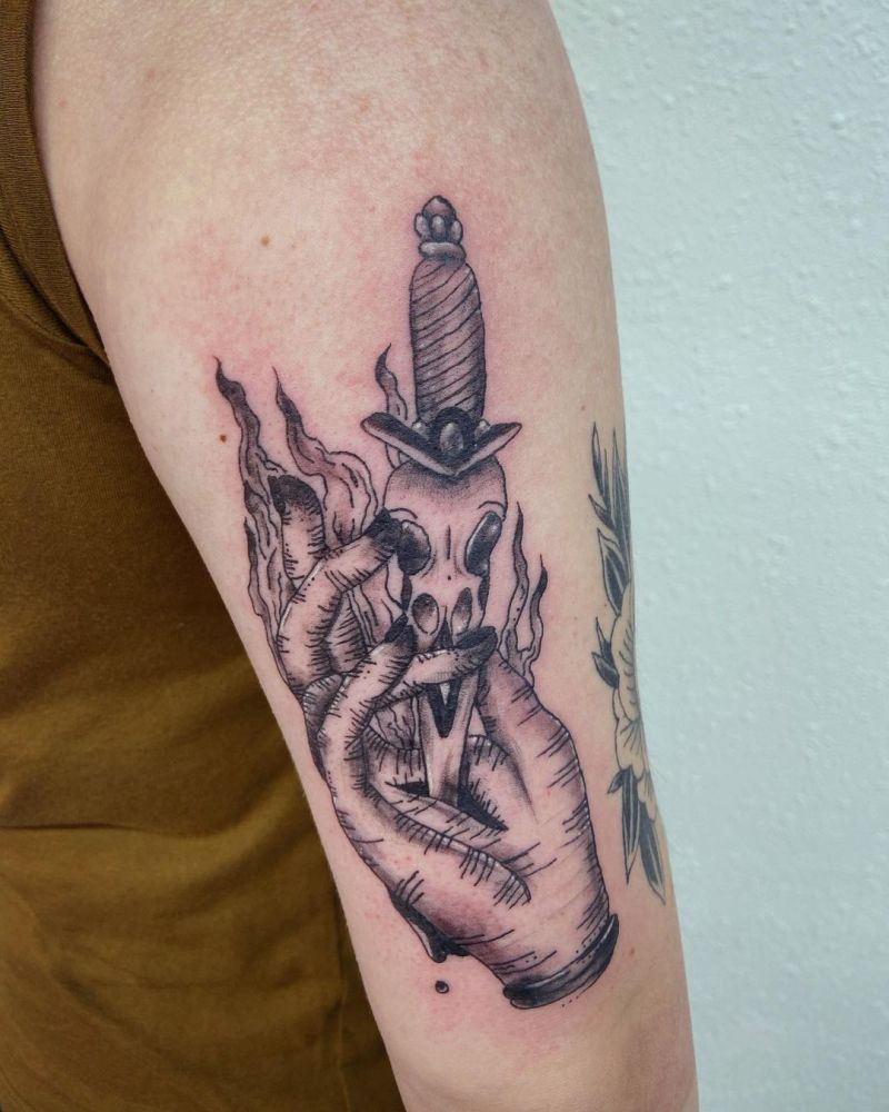 30 Unique Hand of Glory Tattoos to Inspire You