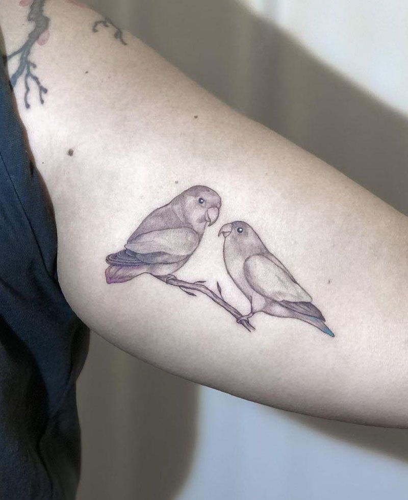 30 Pretty Lovebird Tattoos You Must Love