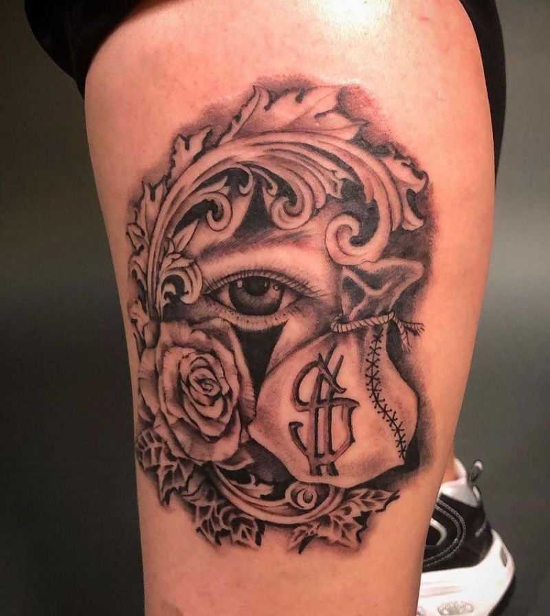 30 Unique Money Bag Tattoos to Inspire You