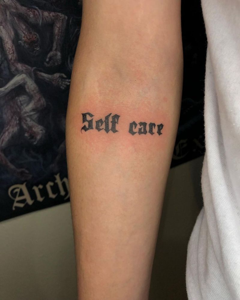 30 Unique Self Care Tattoos to Inspire You