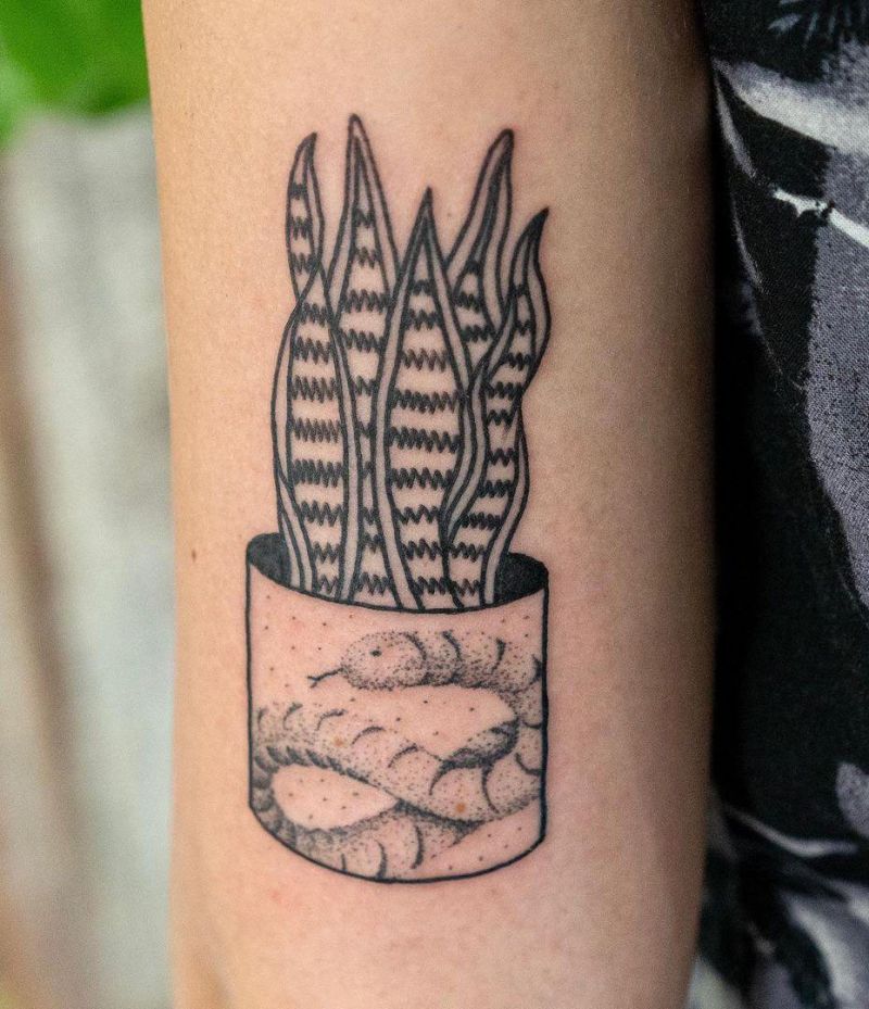30 Unique Snake Plant Tattoos You Must Try