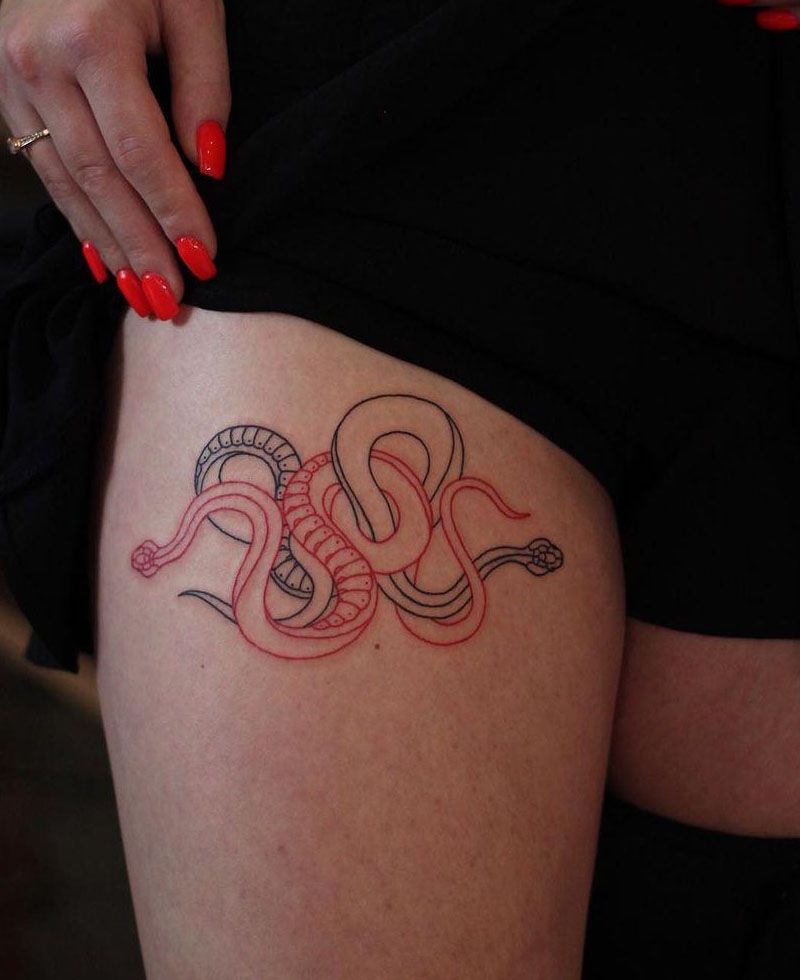 30 Cool Two Snakes Tattoos You Will Love