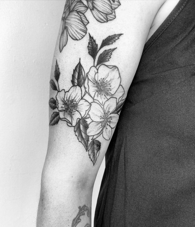 30 Unique Wild Rose Tattoos to Inspire You