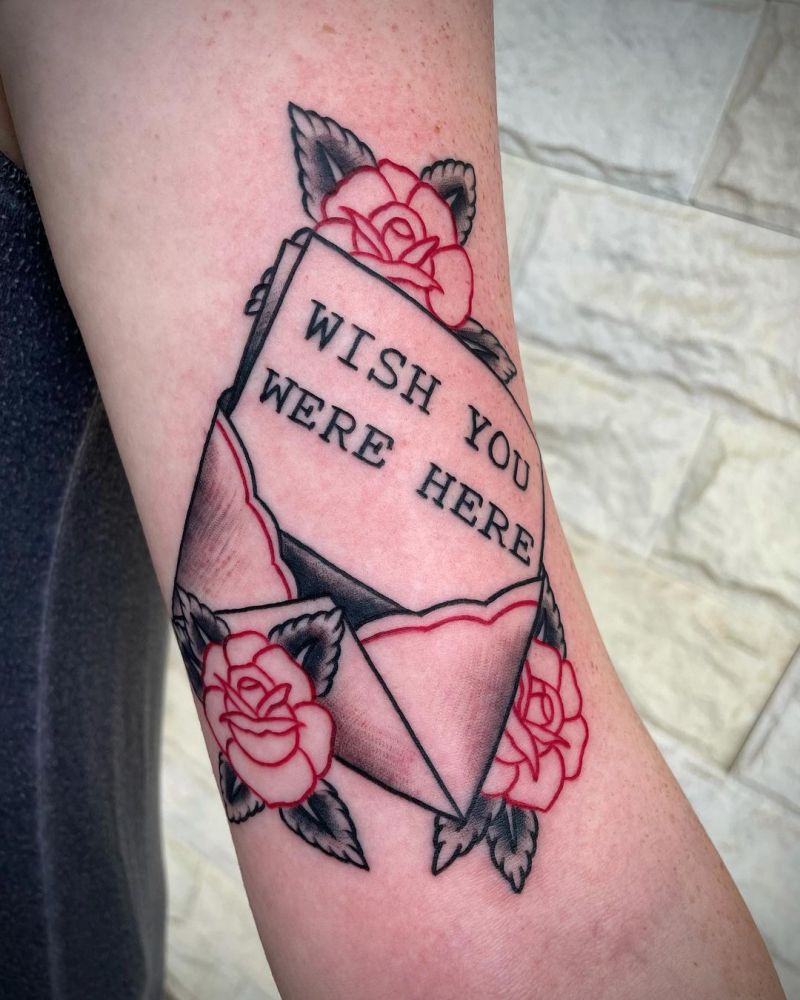 30 Excellent Wish You Were Here Tattoos to Inspire You