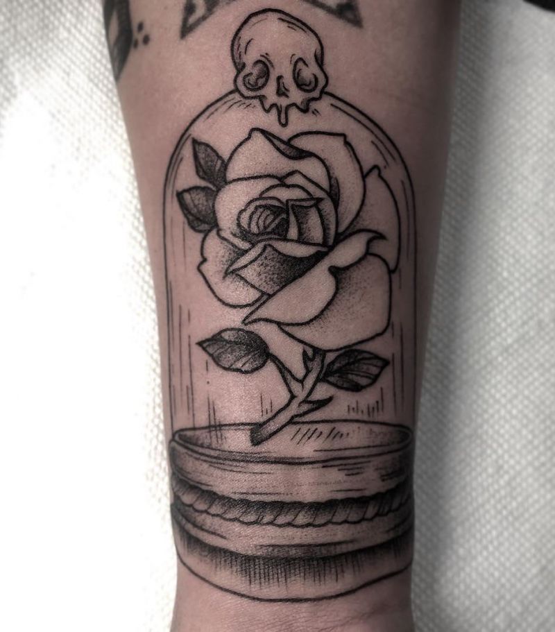 30 Unique Bell Jar Tattoos You Must Try