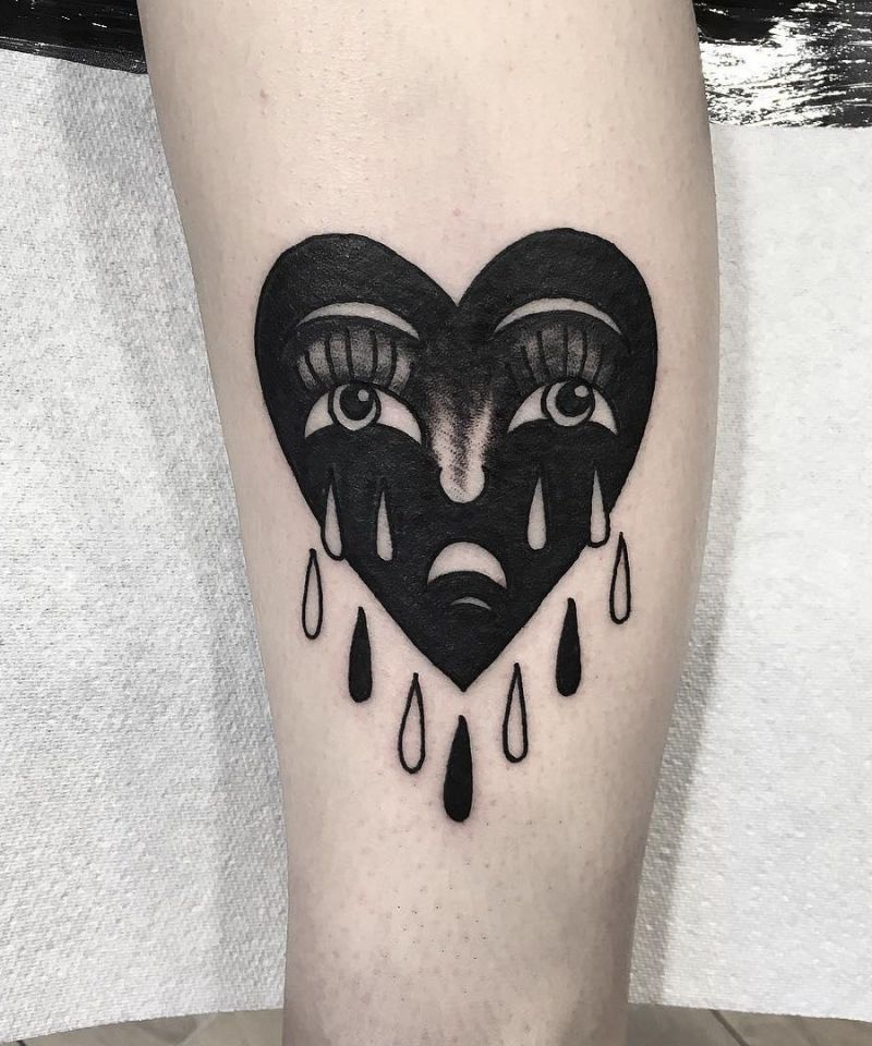 30 Unique Black Heart Tattoos You Can Copy