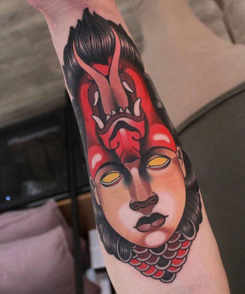 30 Unique Flip Face Tattoos You Must Try