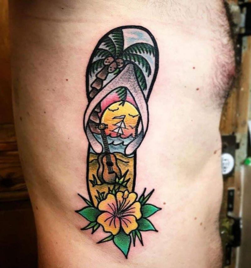 30 Unique Flip Flop Tattoos You Will Love