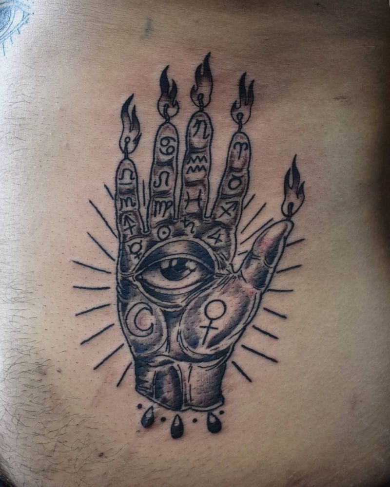 30 Unique Hand of Glory Tattoos to Inspire You